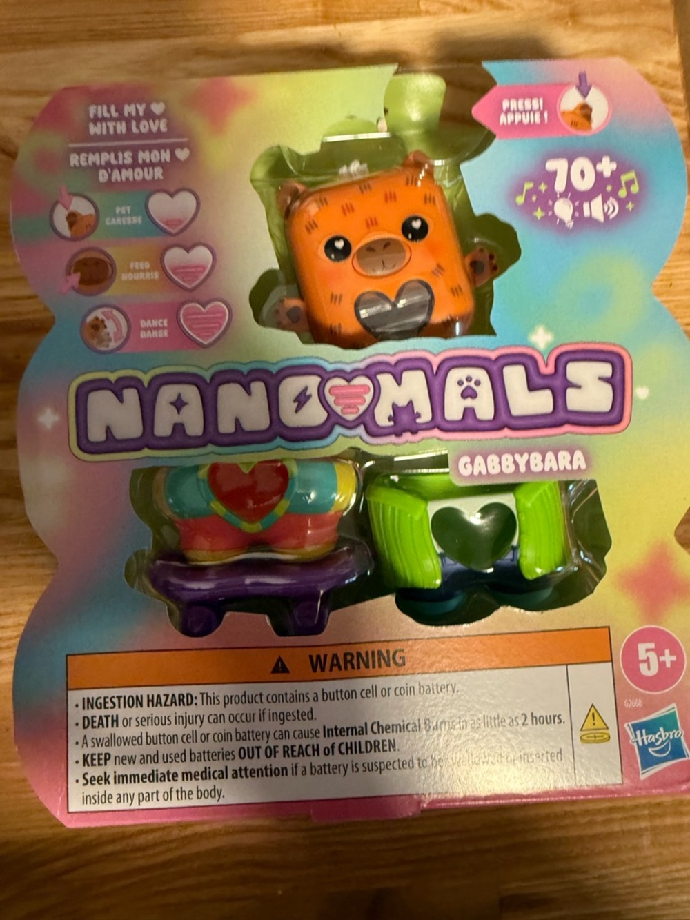 Hasbro Nanomals Gabbybara Orange and Green Interactive Plush Figures